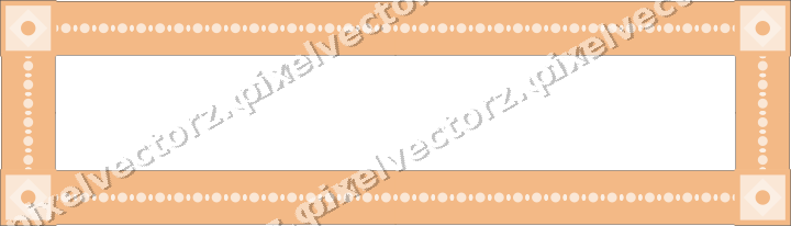 Decorative picture frame border in blue and orange with bead and reel