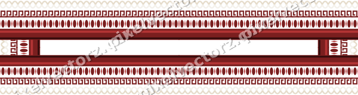 Decorative picture frame border in dark red with greek key