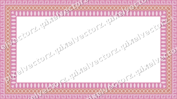 Decorative picture frame border in pale pink with ring chain