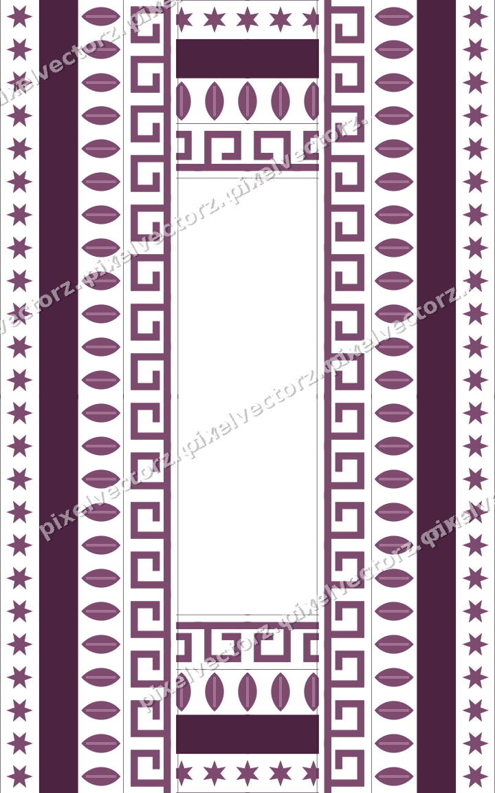 Decorative picture frame border in dark magenta with star band