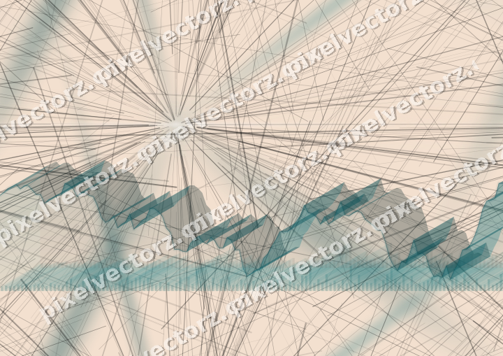 Nahtloser Pastell Diagramm Hintergrund in Dunkelpetrol und Orange