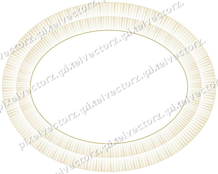 Decorative line art frame in dark pink and red with oval and dentil