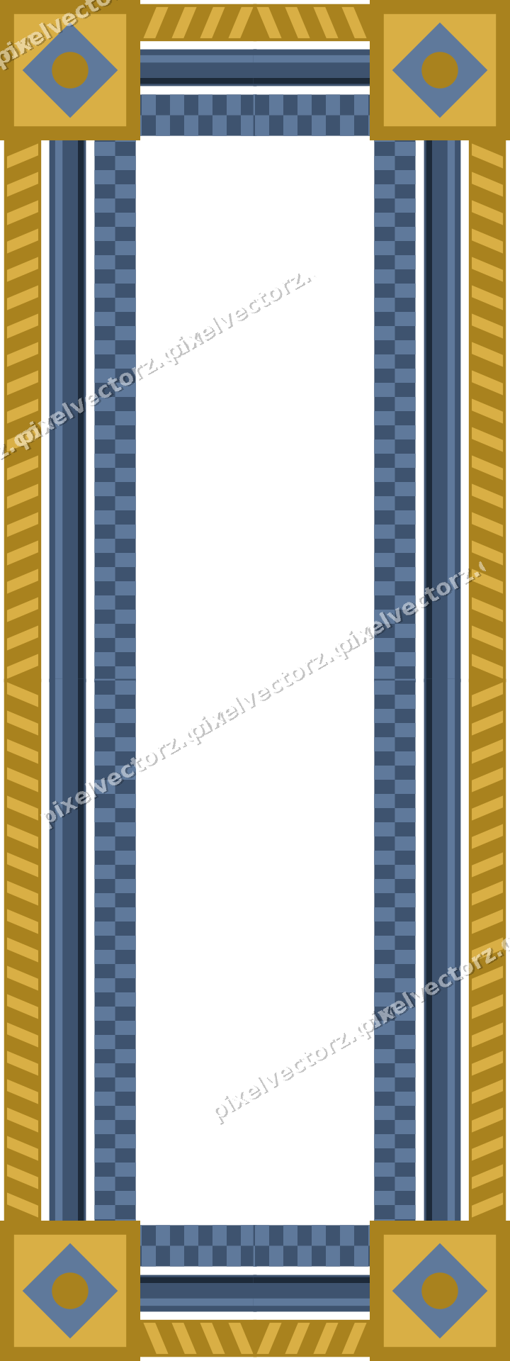 Decorative picture frame border in amber and green with diagonal band