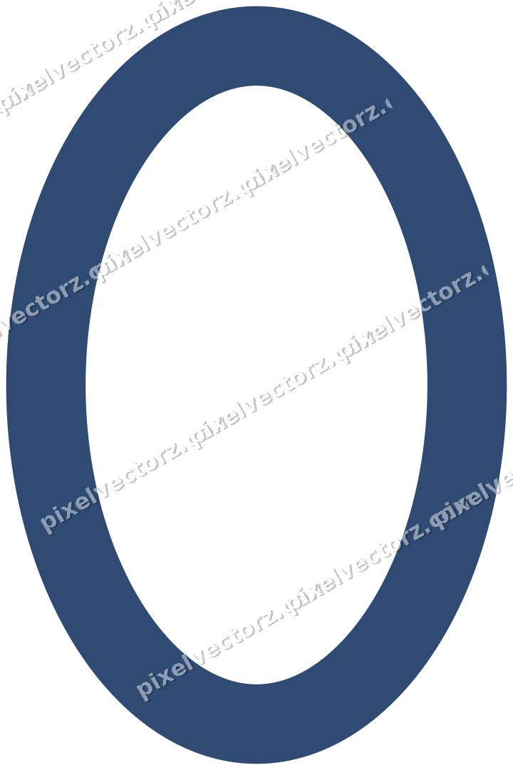 Decorative line art frame in dark blue and amber with oval
