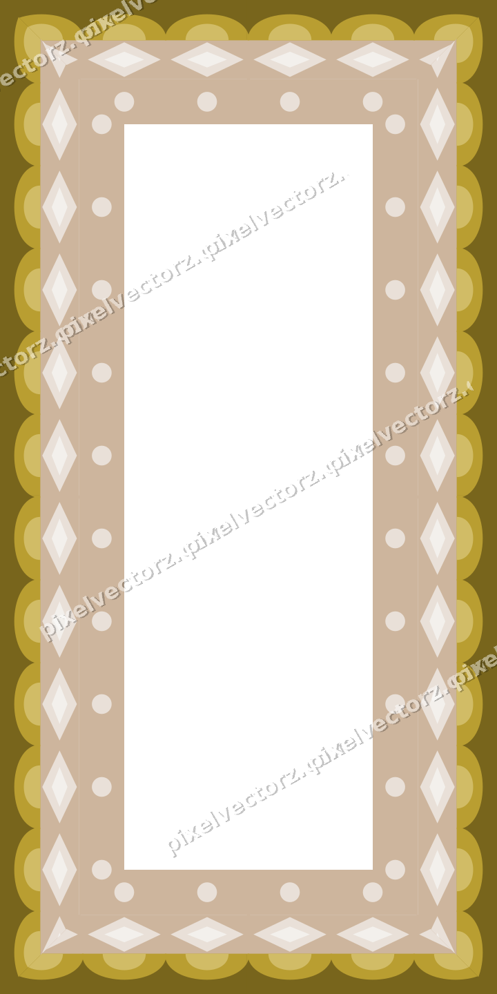 Decorative picture frame border in amber with scale band