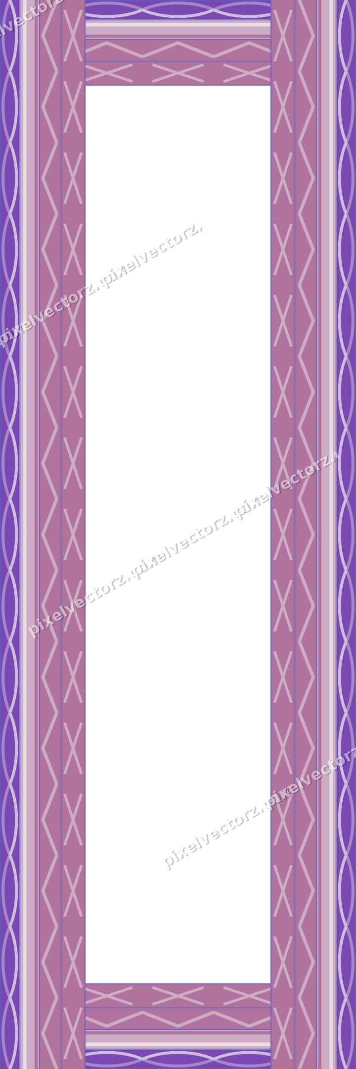 Decorative picture frame border in purple and blue with guilloche