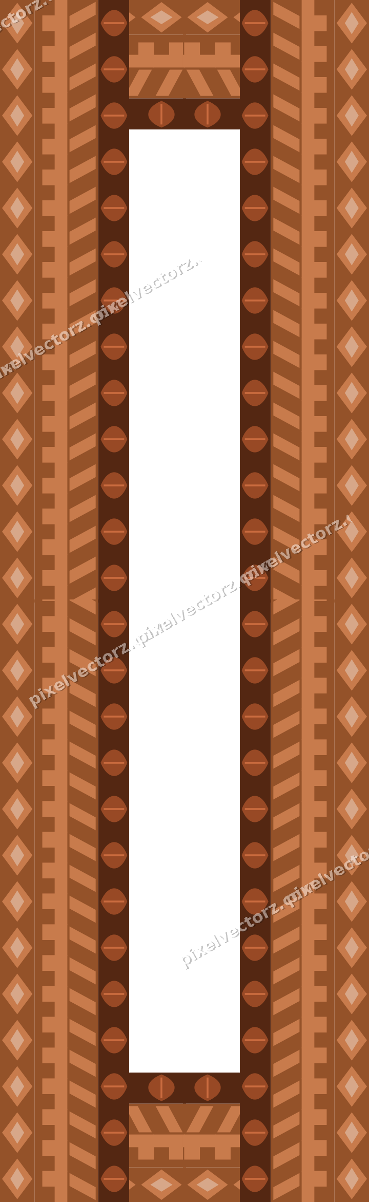 Decorative picture frame border in orange and blue with diagonal band