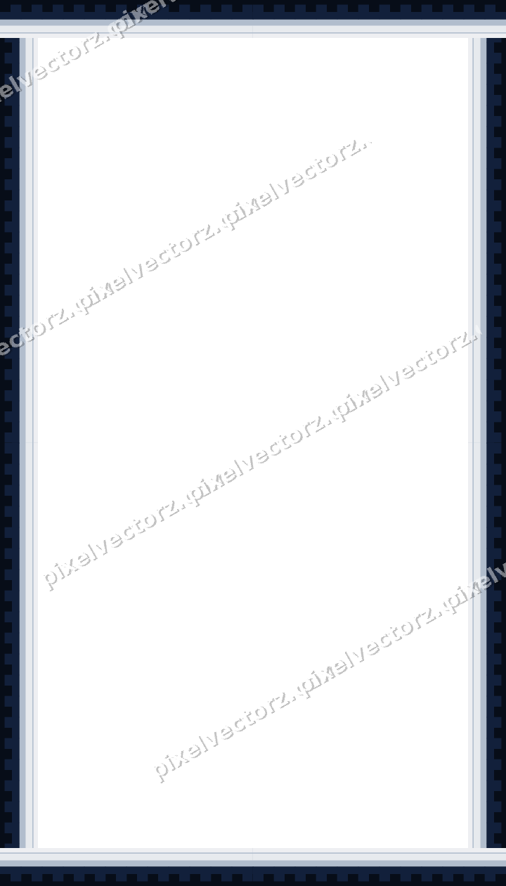 Decorative picture frame border in dark blue and white with step band