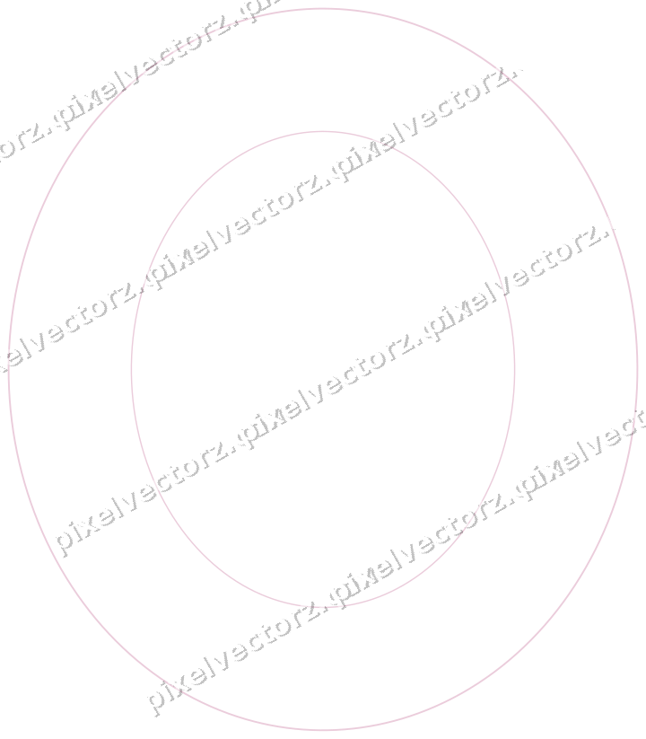 Decorative line art frame in pale pink and pale red with oval