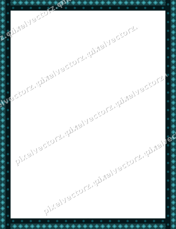 Decorative picture frame border in dark teal with diamond band