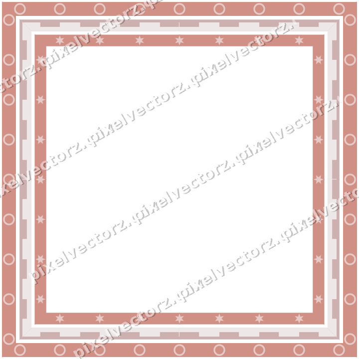 Decorative picture frame border in pale pink with step band