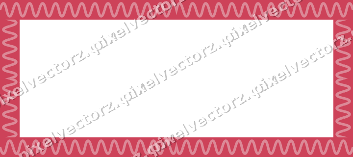 Decorative picture frame border in red and orange with wave band
