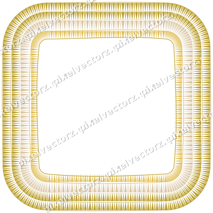 Decorative line art frame in amber and pale orange with label plaque