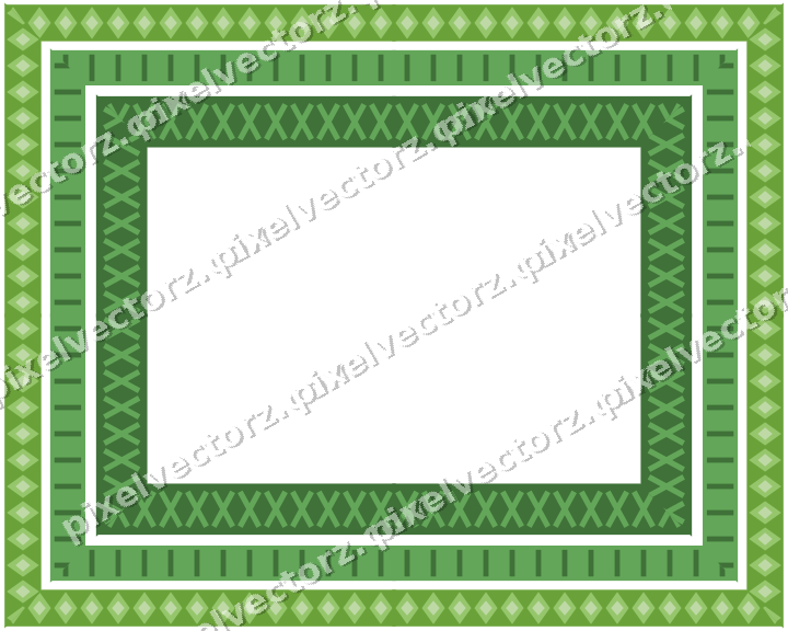 Decorative picture frame border in lime and yellow with diamond band