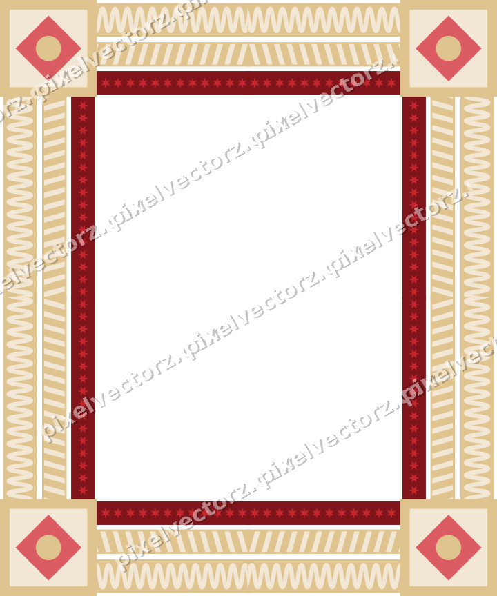 Decorative picture frame border in dark green with diagonal band