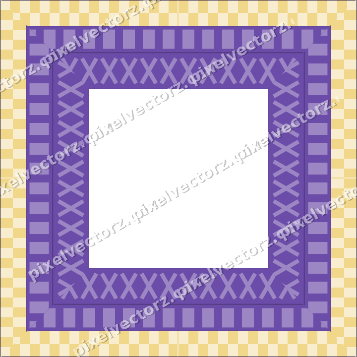 Decorative picture frame border in amber and purple with dentil