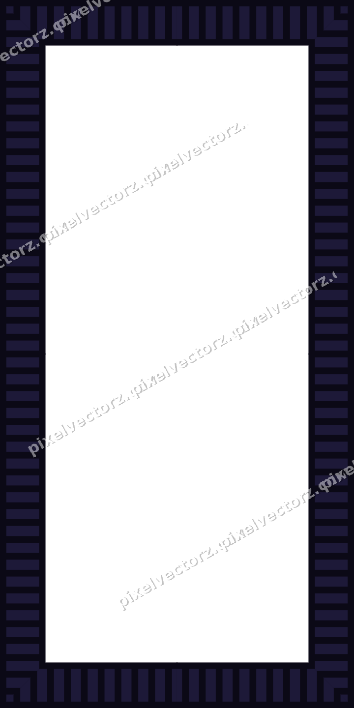 Decorative picture frame border in orange and blue with dentil