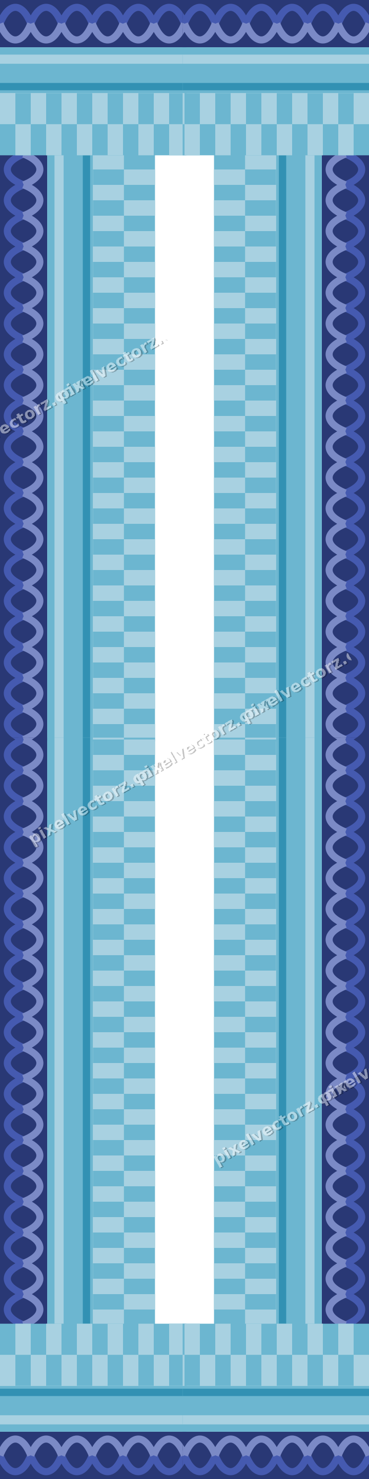 Decorative picture frame border in blue and cyan with guilloche