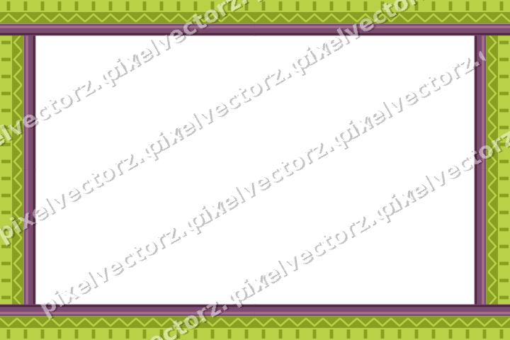 Decorative picture frame border in dark magenta and lime with zigzag