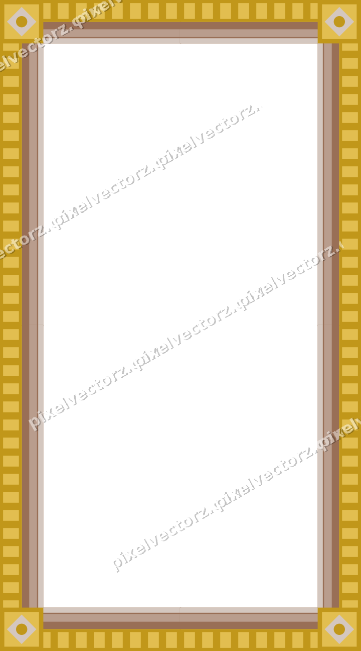 Decorative picture frame border in amber and pale orange with dentil