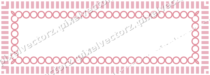 Decorative picture frame border in pale pink and pale red with dentil