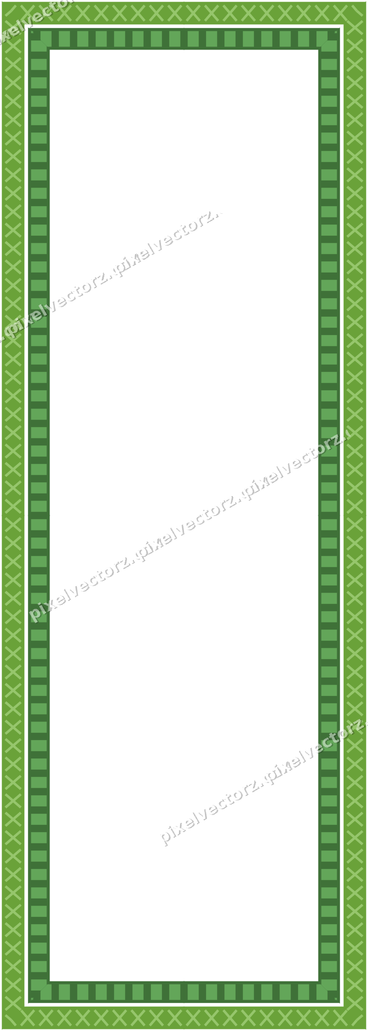 Decorative picture frame border in lime and yellow with cross band