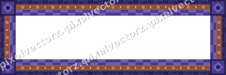 Decorative picture frame border in orange and blue with greek key