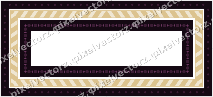 Decorative picture frame border in dark magenta and amber with dot row