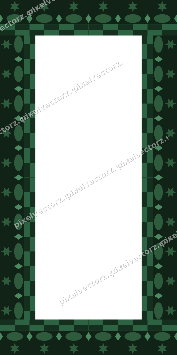 Decorative picture frame border in dark green with egg and dart