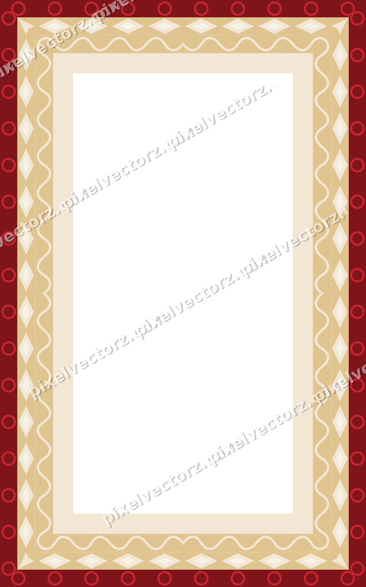 Decorative picture frame border in dark green with diamond band