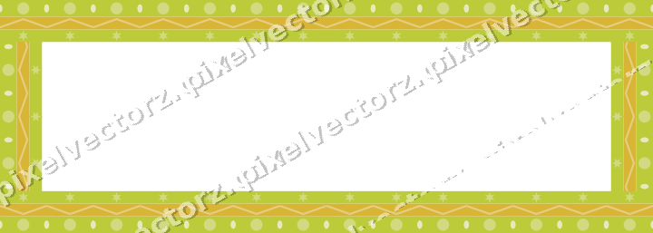 Decorative picture frame border in lime and yellow with zigzag