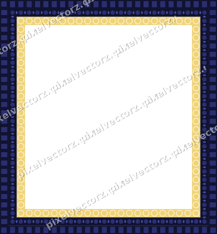 Decorative picture frame border in dark blue with bead and reel