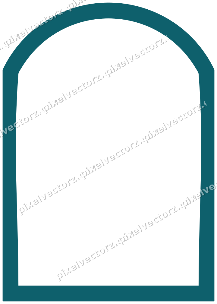 Decorative line art frame in amber and dark teal with label plaque
