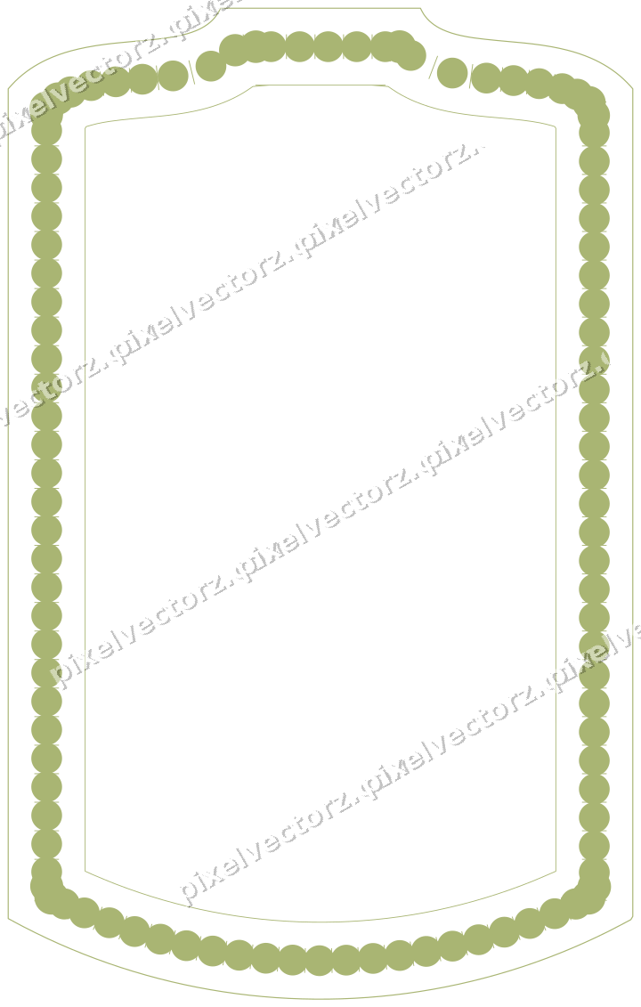 Decorative line art frame in lime and pink with label plaque