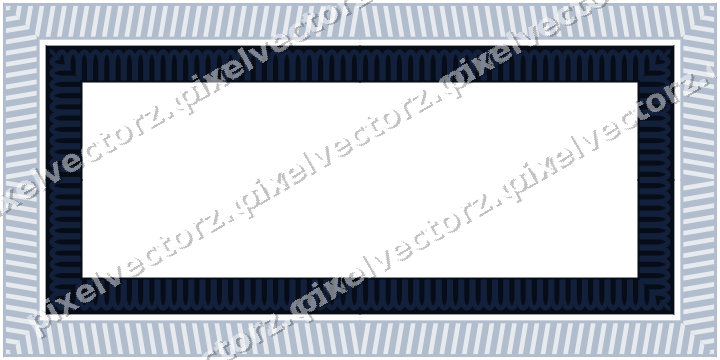 Decorative picture frame border in dark blue with arcade frieze