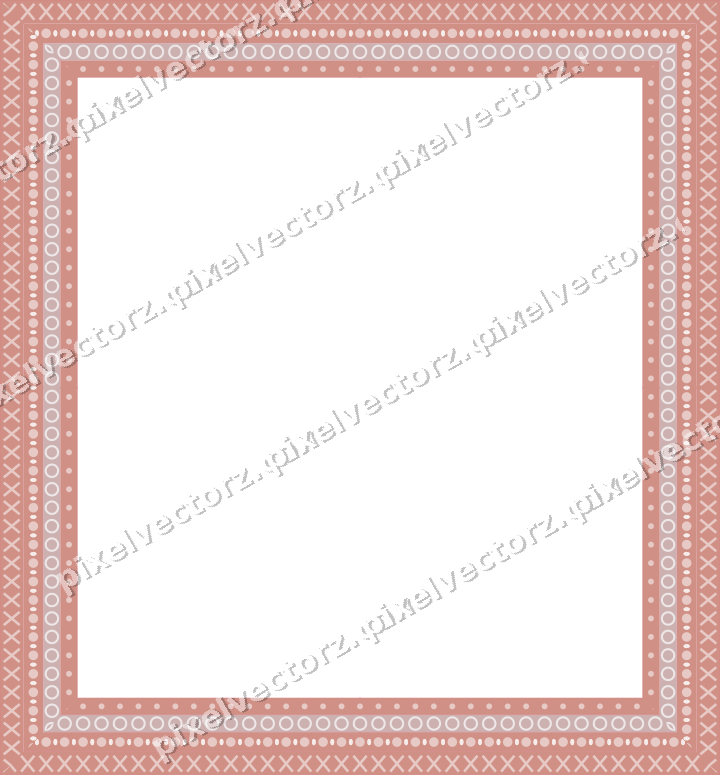 Decorative picture frame border in pale pink with ring chain