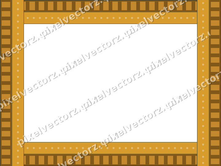 Decorative picture frame border in amber and dark teal with dot row
