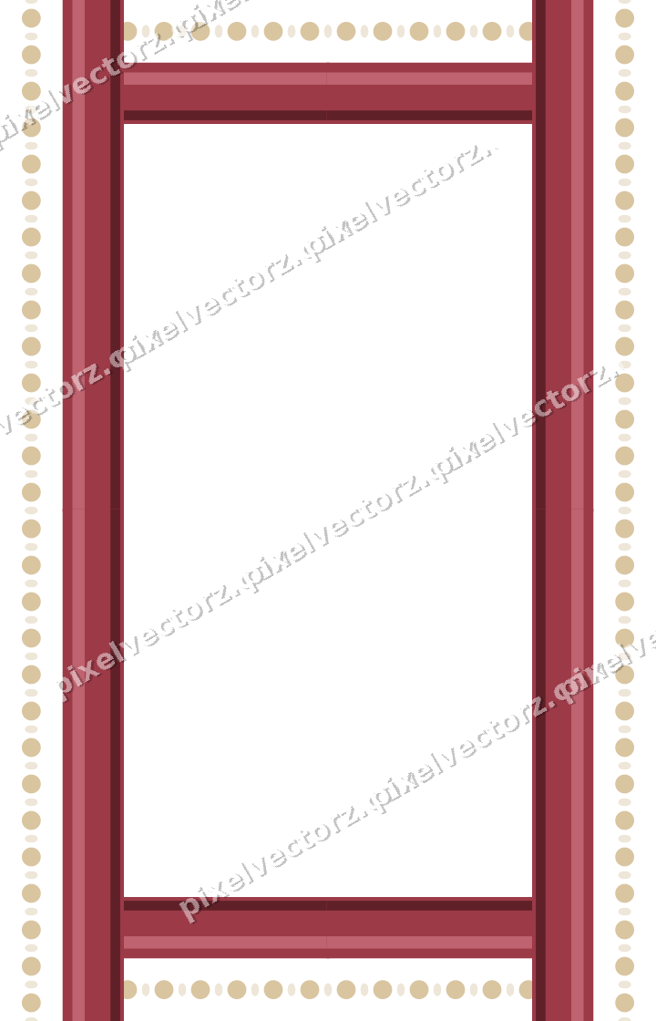 Decorative picture frame border in dark pink with bead and reel