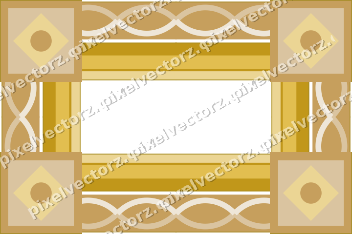 Decorative picture frame border in amber with guilloche