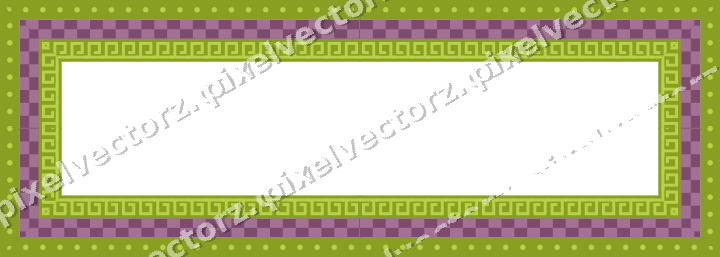 Decorative picture frame border in dark magenta and lime with dot row
