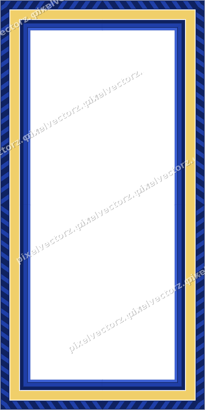 Decorative picture frame border in amber and blue with diagonal band