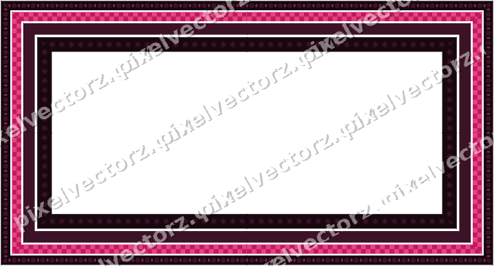 Decorative picture frame border in lime and pink with bead and reel