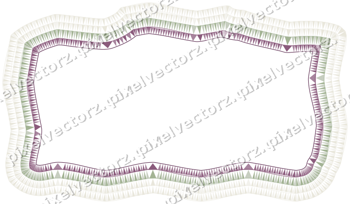 Decorative line art frame in dark magenta and lime with label plaque