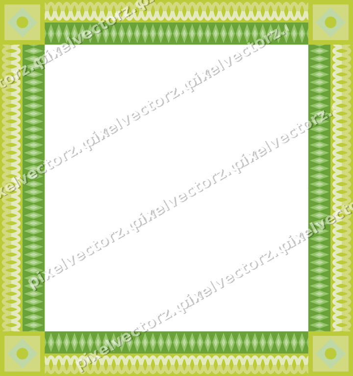 Decorative picture frame border in lime and yellow with guilloche