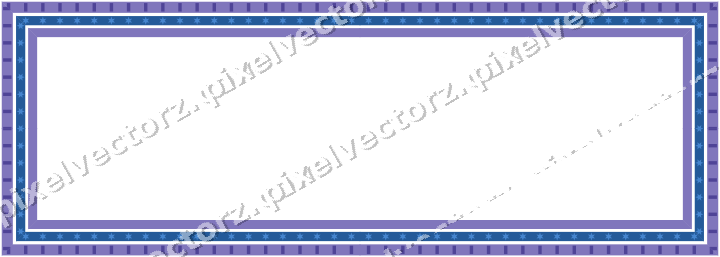 Decorative picture frame border in blue and cyan with star band