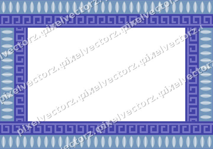 Decorative picture frame border in purple and blue with leaf moulding