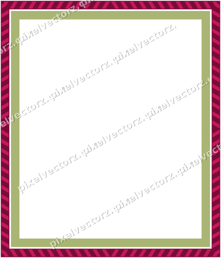 Decorative picture frame border in lime and pink with diagonal band