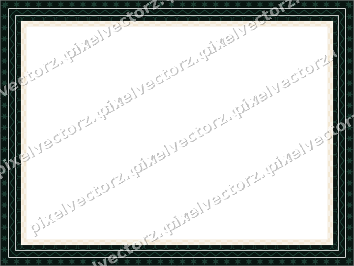 Decorative picture frame border in dark green with arcade frieze