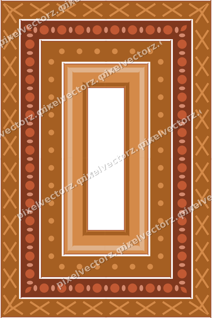 Decorative picture frame border in orange and amber with bead and reel