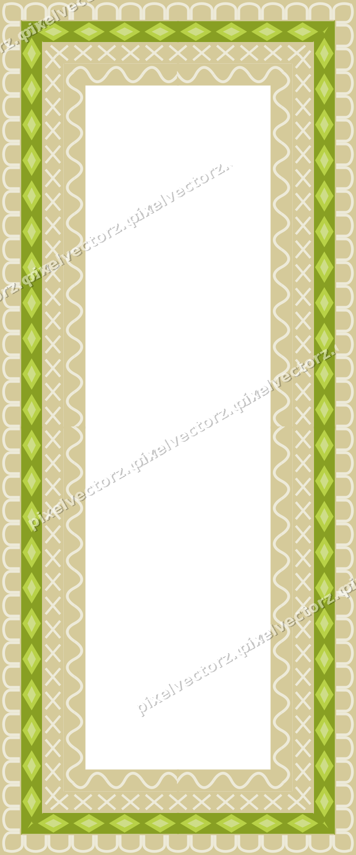 Decorative picture frame border in dark magenta with arcade frieze